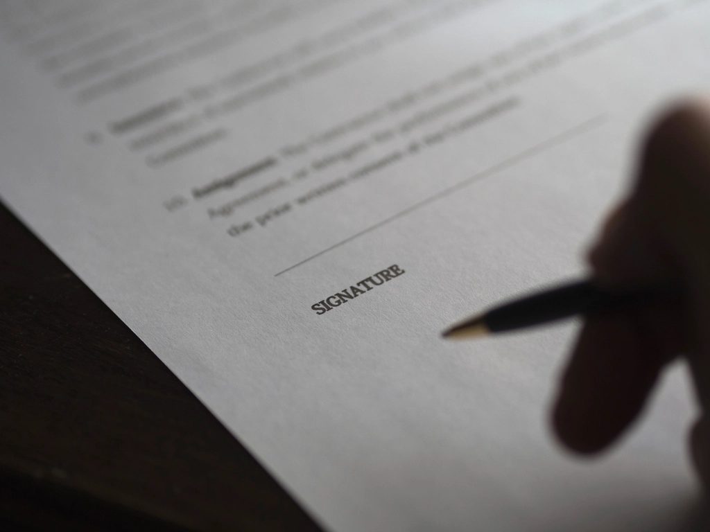 Signature line on an insurance proposal document